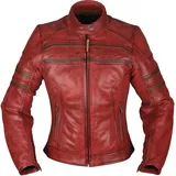 Modeka Iona Damen Motorrad Lederjacke Rot 38