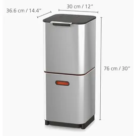 Joseph Joseph Totem Compact 40l Stainless Steel