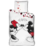 Disney Mickey & Minnie Mouse Baumwolle 140 x 200 cm + 65 x 65 cm