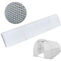 4IQ Group Gewächshausfolie UV Beständig - Gewächshaus Folie 2x3,5m - Weiß Gitterfolie für Tunnel Gewächshaus - Tomatenhaus Folie 140g/m2 - Starke Gartenfolie 200x350 cm