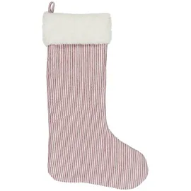 ib laursen Weihnachtsstrumpf gestreift, 50 x 30 cm, Rot