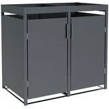 DEGAMO Mülltonnenbox ULM 132 x 124 cm anthrazit