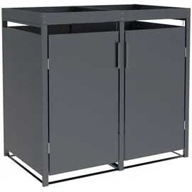DEGAMO Mülltonnenbox ULM 132 x 124 cm anthrazit