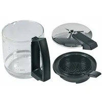 SEB-Gruppe Filter Deckel Kanne Kaffeekanne Glaskrug transparent schwarz silber