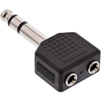 InLine Audioadapter 6,35mm-Klinken-Stecker Stereo / 2x 3,5mm-Klinken-Buchse (99304)