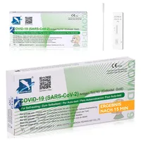 Corona Laientest Selbsttest Covid-19 Antigentest auf SARS-CoV-2 Schnelltest zur Eigenanwendung Testkassete Probentupfer Antigenextrakt (1)