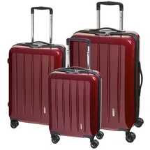check.in London 2.0 Koffer-Set 3-tlg. carbon/rot