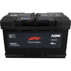 Formula 1 Formula1 Starterbatterie AGM CB780 80Ah 760A Maße: 315x175x190mm
