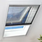 hecht International Insektenschutz Dachfenster Plissee 110 x 160 cm Weiß