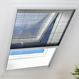 hecht International Insektenschutz Dachfenster Plissee 110 x 160 cm Weiß