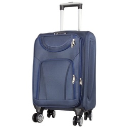 MONOPOL® Weichgepäck-Trolley 78x48x34cm – 4 Rollen – mit Dehnfalte – in 4 Farben – Koffer – Reisegepäck blau