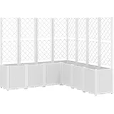 vidaXL Pflanzkübel mit Rankgitter 160 x 160 x 140 cm Weiß