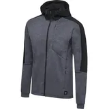 hummel hmlTROPPER Freizeit Kapuzenjacke Herren black iris melange S