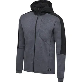 hummel hmlTROPPER Freizeit Kapuzenjacke Herren black iris melange S
