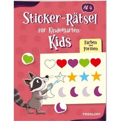 TESSLOFF 378864520 Sticker-Rätsel für Kindergarten-Kids Farben und Formen