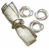 Loberon Serviettenring 4er Set Limche, Klassisch Schlichtes Design, Tafelschmuck, Tischaccessoires, Tischdeko, Messing, silber
