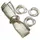 Loberon Serviettenring 4er Set Limche, Klassisch Schlichtes Design, Tafelschmuck, Tischaccessoires, Tischdeko, Messing, silber