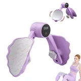 Oberschenkeltrainer Beckenbodentrainer für Frauen, Po Trainer Beintrainer für Damen Herren, Stärkeeinstellung mit DREI Gängen und Intelligenter Datenchip,Arm Rücken Trainingsgerät (Lila)