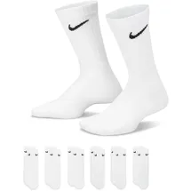 Nike Kinder EVERYDY CUSH CREW 6PR 108 Socken, White/Black, 34-38 - 34-38