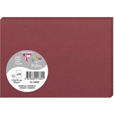 Clairefontaine 1380C Packung mit 25 Karten Pollen in Format C6, 110 x 155mm, 210g, bordeaux