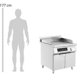 Royal Catering Induktionsgrill 720 x 610 mm glatt 10000 W - Elektro-Grillplatten Royal Catering
