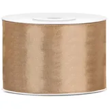Partydeco Satin Geschenkband Helles Gold 25 m