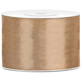 Partydeco Satin Geschenkband Helles Gold 25 m
