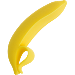 Silikondildo in Bananenform, 15,5 cm, gelb