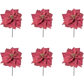 Creativ green Winterliche Kunstpflanze 56 cm rot