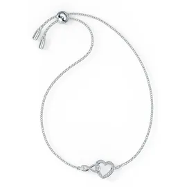Swarovski Armband Swa Infinity Heart, weiss, rhodiniert
