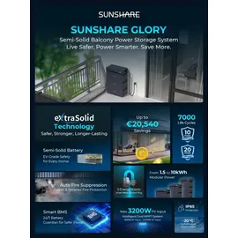 sunshare Glory All-in-One Semi-Solid Stromspeicher 1,52 kWh