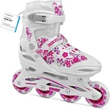 Roces Mädchen Inline-Skates Compy 8.0, White-Violet, 26-29,