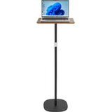 AKOZLIN Höhenverstellbarer Laptop-Ständer (45,7-121,9 cm) & Betttisch – Tragbares Holztablett Schreibtisch für Home Office, Schwarz