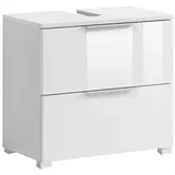 Held Xora Waschbeckenunterschrank Weiß, Metall, 1 Schubladen, 60x54x35 cm, Made in Germany, stehend, hängend, Badezimmer, Badezimmerschränke, Waschbeckenunterschränke