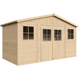 TIMBELA Gartenhaus 4,18 x 1,99 m Beige