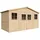 TIMBELA Gartenhaus 4,18 x 1,99 m Beige
