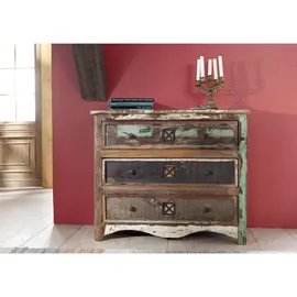 MASSIVMOEBEL24.DE Kommode 100 x 88 x 42 cm Mehrfarbig