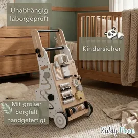 KiddyMoon Lauflernwagen schwarz/weiß