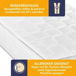 Beco BeCoFederkernmatratze BeCo Diamant Plus, 26 cm Luxushöhe, Gelschaum Topper fest integriert, kein Verrutschen100 x 200 cm