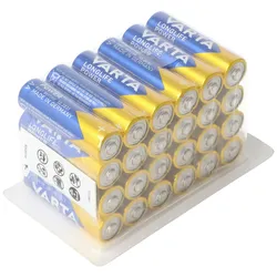 Varta Batterie Alkaline, Mignon, AA, LR06, 1.5V Longlife Power, Retail Box (24-Pack)
