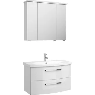 Pelipal Badmöbel-Set 4010 Weiß Hochglanz 84 cm