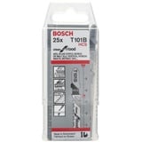 Bosch Professional HCS Stichsägeblatt Clean for Wood T101B, 25er-Pack (2608633622)
