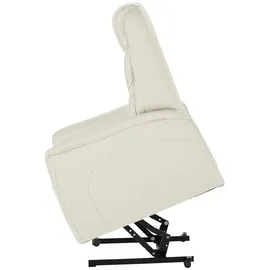 Hukla Fernsehsessel Dean Leder 70 x 107 x 88 cm Weiß elektrisch
