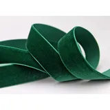 3 m x 16 mm Samtband DUNKELGRÜN Tannengrün (621 bottle) Dekoband Velour Grün einseitig Samt festkantig Velvet Ribbon zum nähen dekorieren