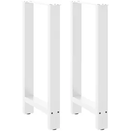 vidaXL Bartischbeine Weiß 2 Stk. 50x(90-91) Cm Stahl Vidaxl