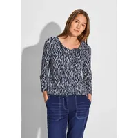 Cecil Print-Shirt mit 3/4 Ärmeln blau M (40)