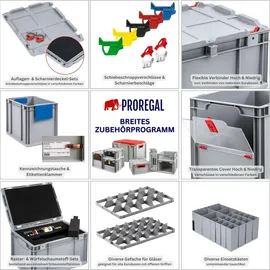 Proregal SparSet 40x Schiebeschnappverschluss Grün für Eurobox NextGen (4er Set)