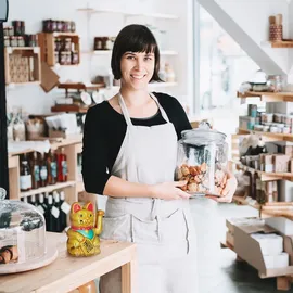 Relaxdays Maneki Neko Winkekatze 16 cm Gold