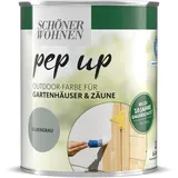 Schöner Wohnen Pep Up Outdoor Farbe silbergrau 1 l für Gartenhäuser Zäune