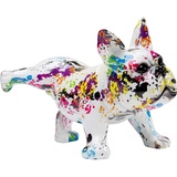 Kare Design Deko Figur Splash Bulldog, Mehrfarbig, Hund, Polyresin, Unikat, teilweise Handgearbeitet, 32x18x21cm (H/B/T)